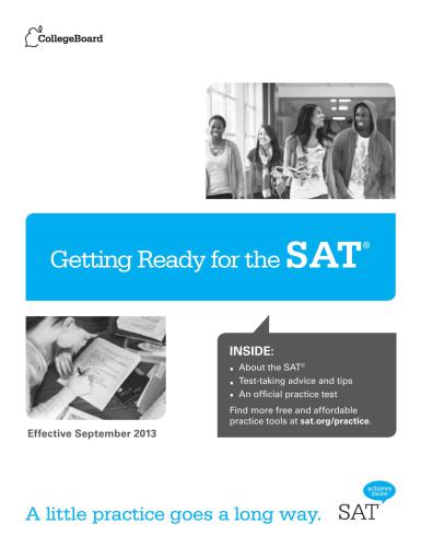 Getting ready for the SAT 2013