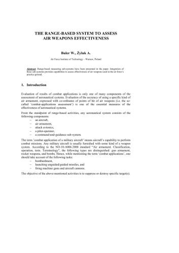 The range-based system to assess air weapons effectiveness