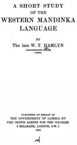 A short study of the Western Mandinka language