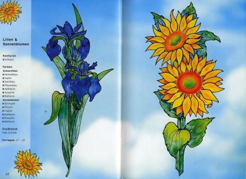 Brunnen-Reihe. Window Color Zarte Bluten