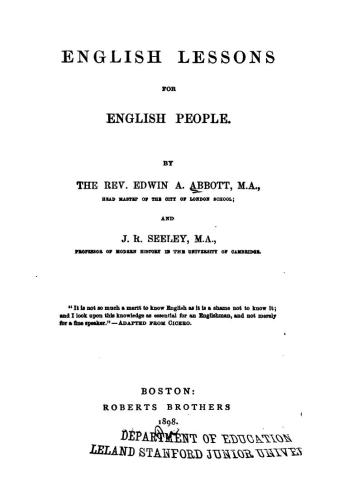 English Lessons for English People