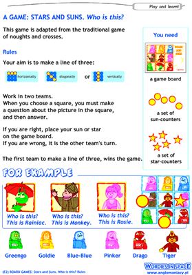 Worksheet - Word games. Wordies in Space. Episode 2 - Introducing others