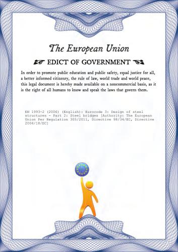 EN 1993-2: 2006 Eurocode 3 - Design of steel structures - Part 2: Steel Bridges
