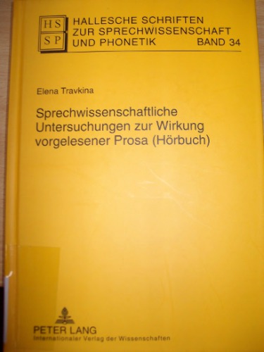 Hallesche Schriften zur Sprechwissenschaft und Phonetik Band 34