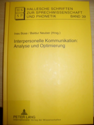 Hallesche Schriften zur Sprechwissenschaft und Phonetik Band 39