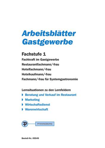 Gastgewerbe. Arbeitsblätter