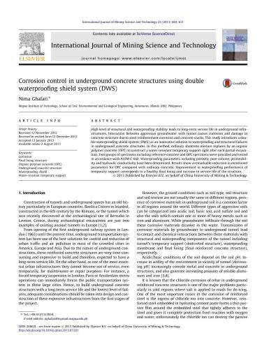 Corrosion control in underground concrete structures using double waterproofingshield system