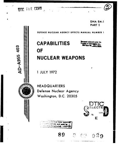 Capabilities of Nuclear Weapons. Part I: Phenomenology