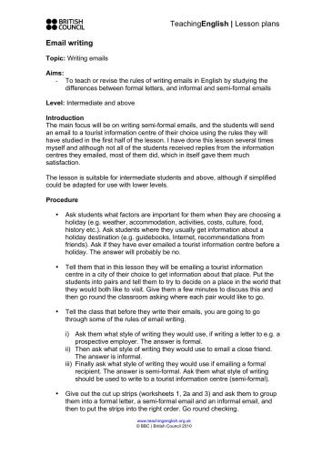 Worksheet - BBC writing
