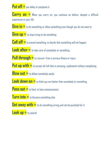15 Useful Phrasal Verbs. Worksheet