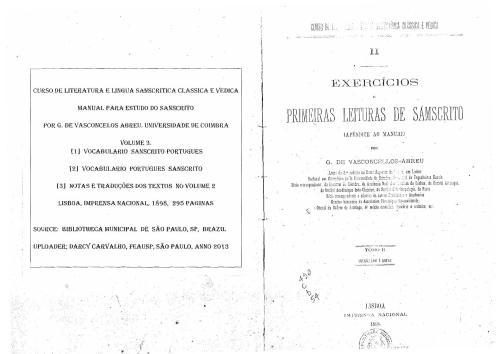 Manual de sámscrito + 3 vocabularios
