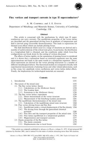 Flux vortices and transport currents in type II superconductors