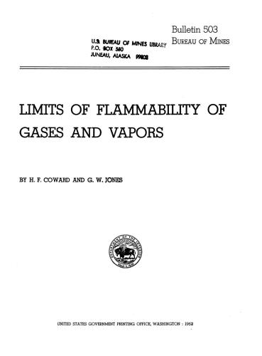Limits of flammability of gases and vapors