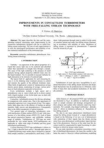 Improvements in contactless turbidimeters with free-falling stream technology