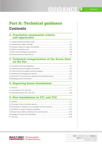 Part A Technical Guidance