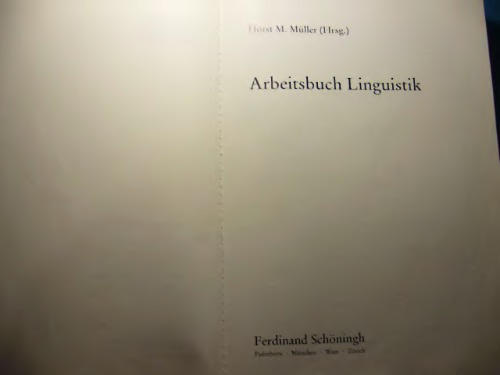 Arbeitsbuch Linguistik