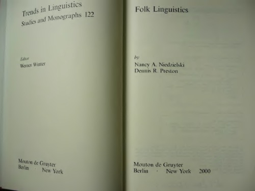 Folk Linguistics