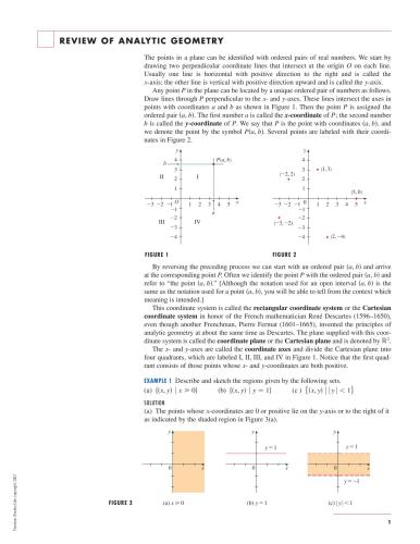 Review of analytic geometry