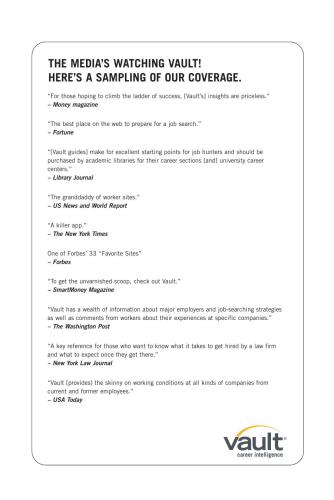 Vault Career Guide to Biotech