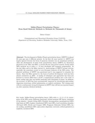 Møller-Plesset Perturbation Theory: From Small Molecule Methods to Methods for Thousands of Atoms