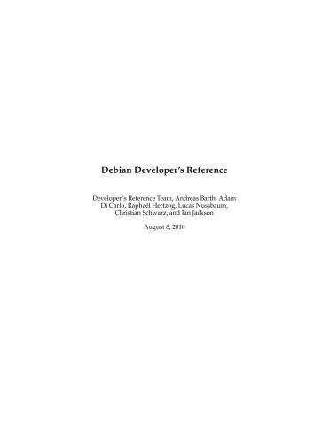 Debian Developer's Reference
