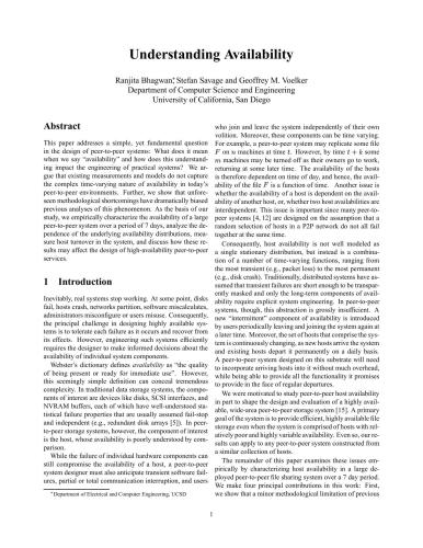 Understanding Availability