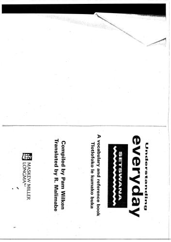 Understanding Everyday Setswana