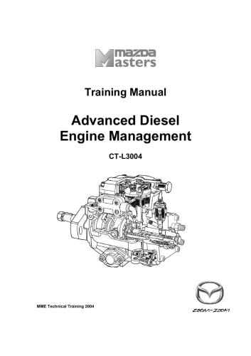 Mazda. Advanced Diesel Engine management