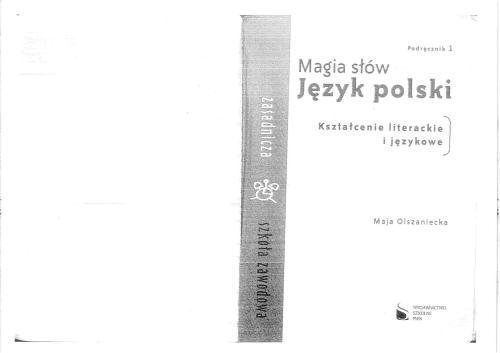 Język polski. Magia słów. Kształcenie literackie i językowe, podręcznik, część 1
