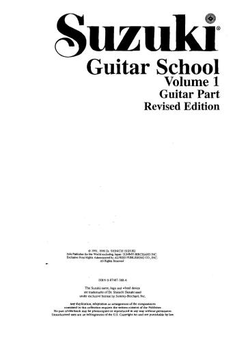 Suzuki Guitar School, Volume 1
