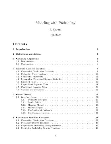 Modeling with Probability