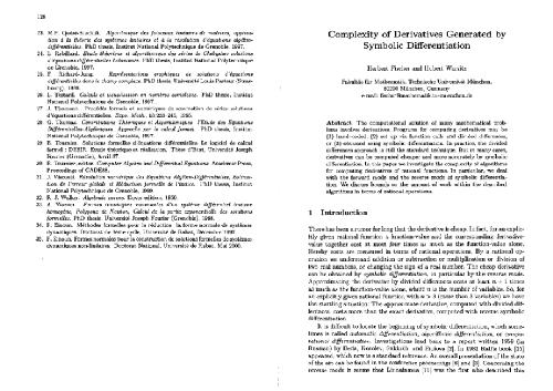 Complexity of derivatives generated by symbolic differentiation
