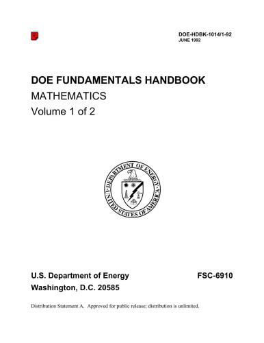 DOE Fundamentals Handbook Mathematics Volume 1 of 2