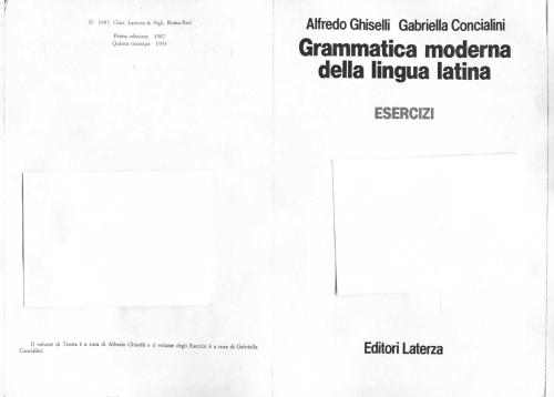 Grammatica moderna della lingua latina (Esercizi)