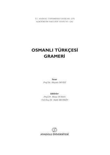 Osmanlı Türkçesi Grameri