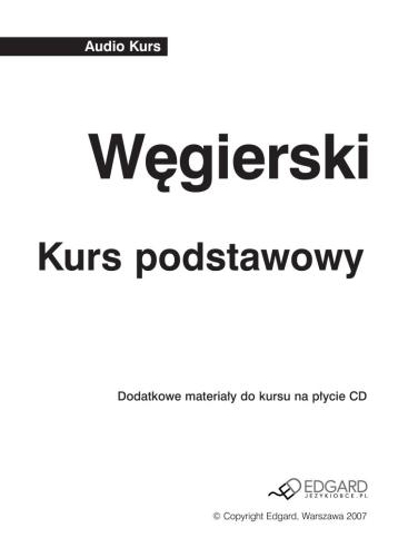 Węgierski. Kurs podstawowy