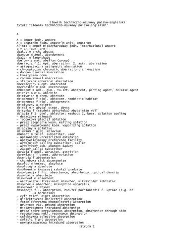 Słownik naukowo-techniczny polsko-angielski