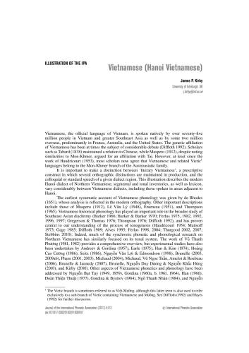 Illustration of the IPA Vietnamese (Hanoi Vietnamese)