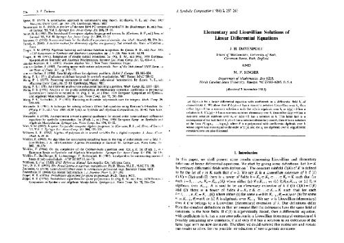 Elementary and Liouvillian solutions of ODEs