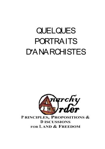 Quelques portraits d'anarchistes