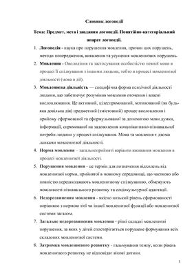 Словник з логопедії