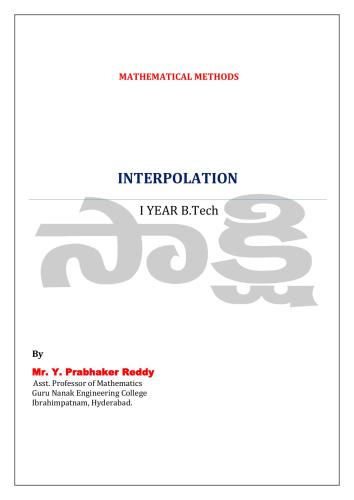 Interpolation