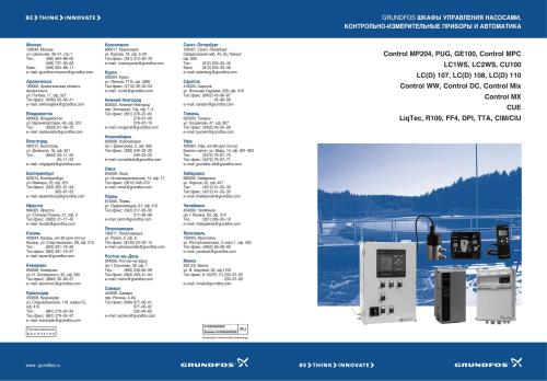 Шкафы управления насосами, контрольно-измерительные приборы и автоматика