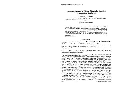 Liouvillian solutions of ODEs with Liouvillian coefficients