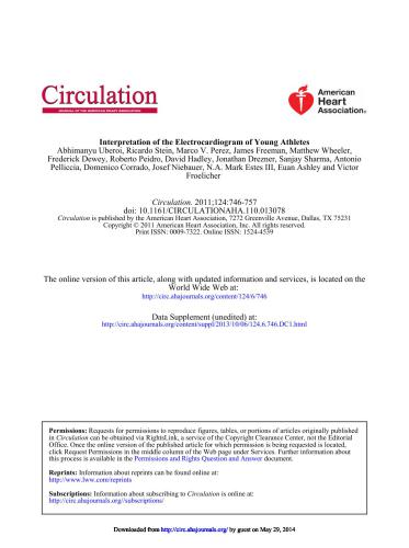 Interpretation of the Electrocardiogram of Young Athletes