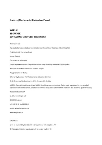 Wielki słownik wyrazów obcych i trudnych