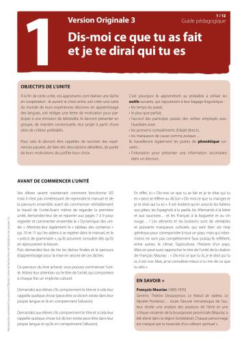 Version Originale 3. Guide pédagogique