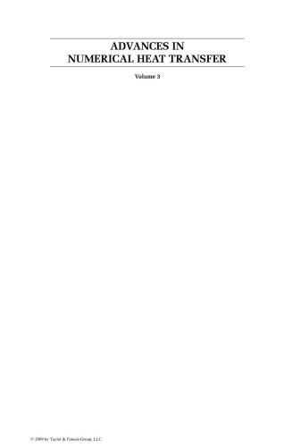 Advances in Numerical Heat Transfer. Volume III