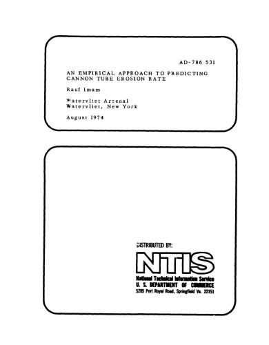 An empirical approach to predicting cannon tube erosion rate