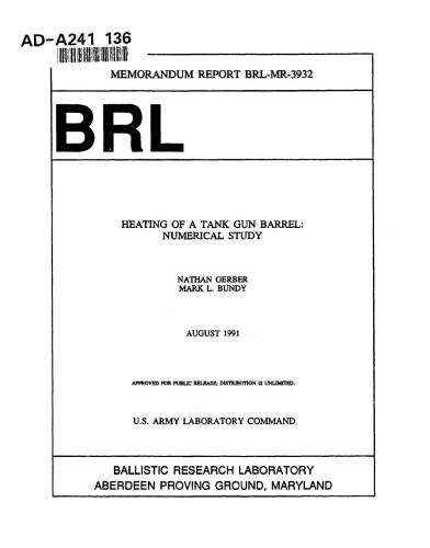 Heating of a tank gun barrel: numerical study